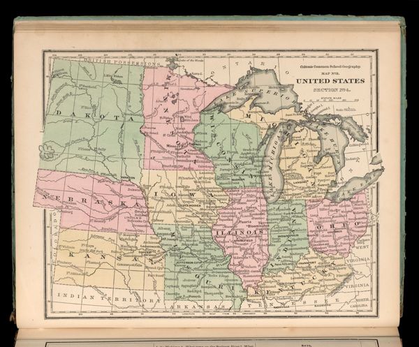 Colton's Common School Geography. Map No. 11. United States Section No. 4.