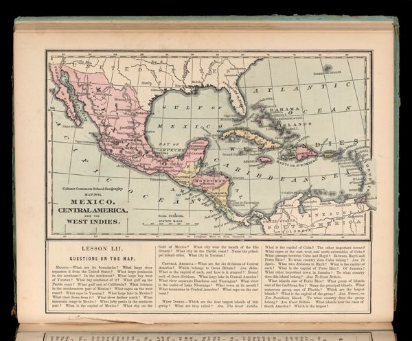 Colton's Common School Geography. Map No. 14. Mexico, Central America and the West Indies