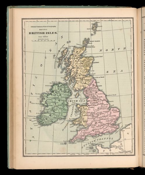 Colton's Common School Geography. Map No. 17. British Isles