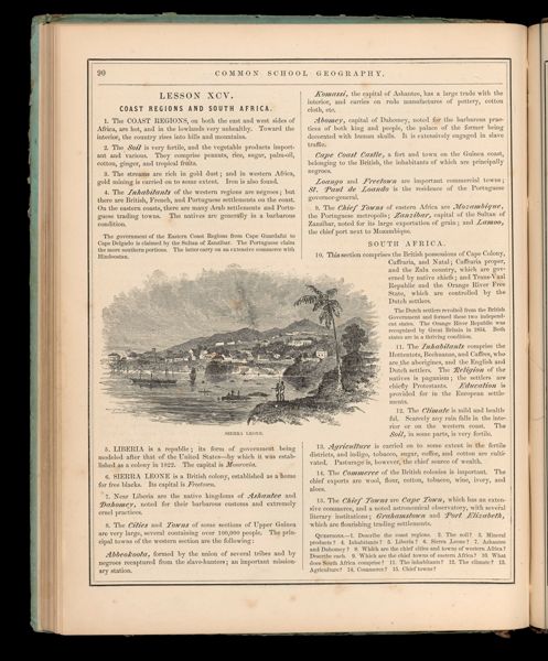 Lesson XCV. Coast Regions and South Africa