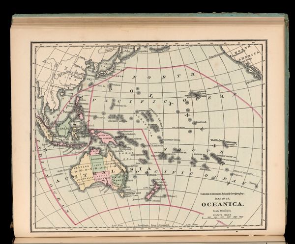 Colton's Common School Geography. Map No. 22. Oceanica.