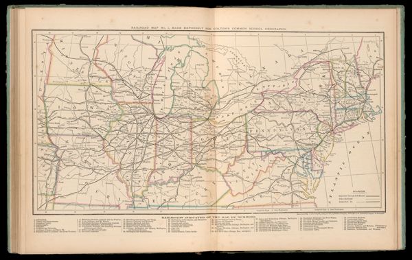 Railroad Map No. 1, Made Expressly for Colton's Common School Geograpy.