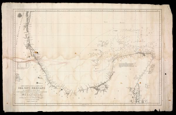 Carta particular de la parte sur del Seno Mexicano que comprehende las Costas de Yucatan y Sonda de Compeche; las de Tabasco, Vera Cruz y nuevo Reyno de Santander