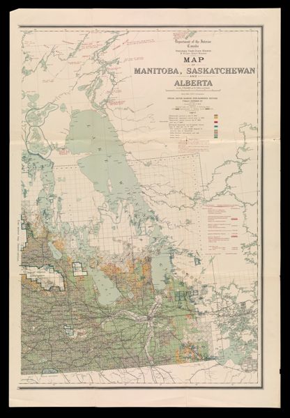 Map of Manitoba, Saskatchewan and Alberta (Sheet 1)