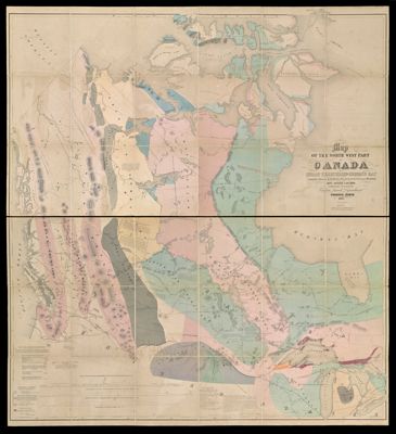 Map of the North West Part of Canada