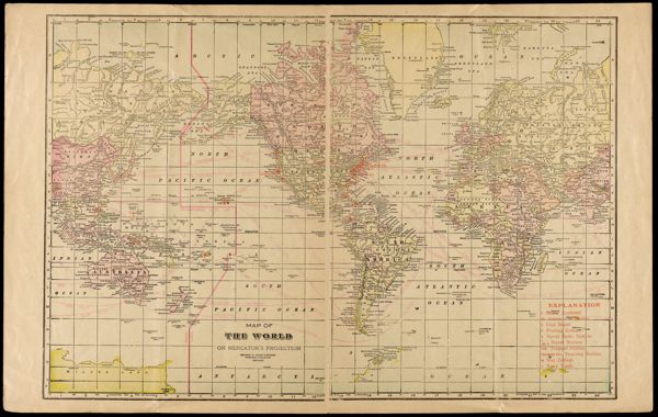Map of the World on Mercator's projection