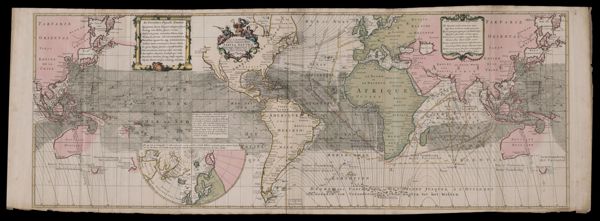 Nova & accuratissima totius terrarum orbis tabula nautica variationum magneticarum index juxta observationes anno. 1700 habitas constructa per Edm: Halley