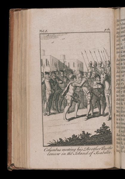 Columbus meeting his Brother Bartholomew in the Island of Isabella.