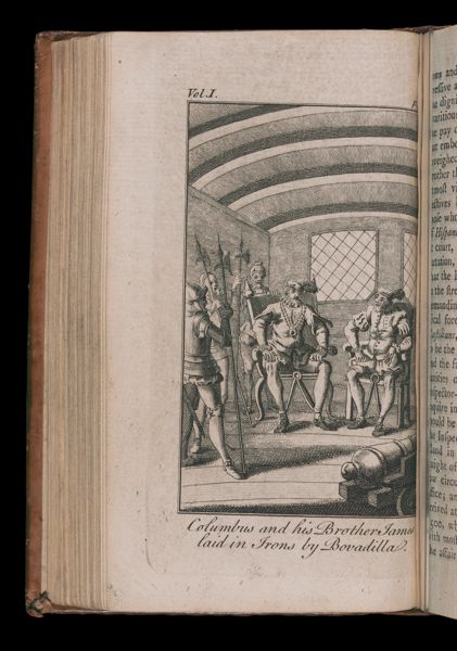 Columbus and his Brother James laid in Irons by Bovadilla.