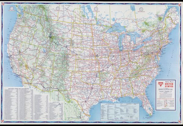 Conoco Highway Map of United States