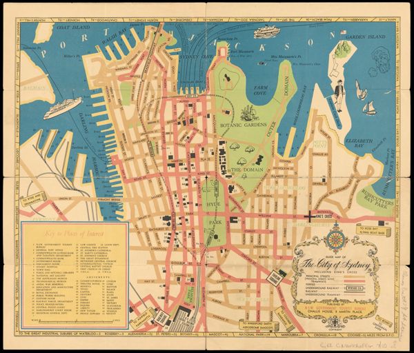 Guide Map to the City of Sydney including Kings Cross