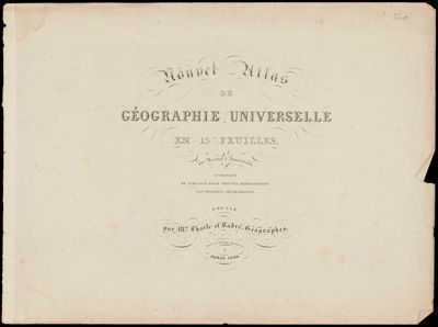 Nouvel Atlas de Geographie Universelle en 15 Feuilles