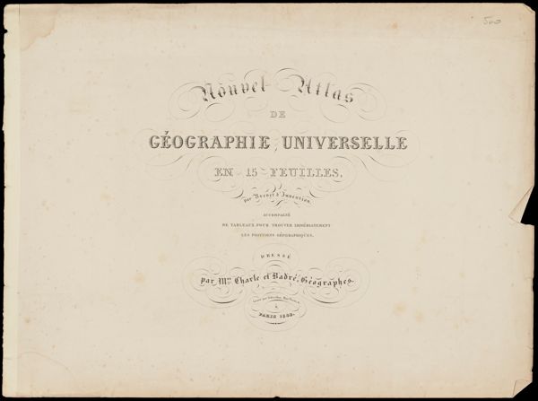 Nouvel Atlas de Geographie Universelle en 15 Feuilles