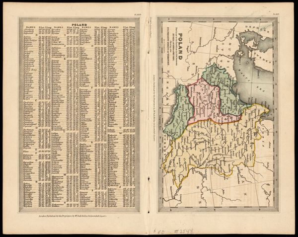 Poland previous to its Partition in 1795 between Russia, Austria & Prussia Shewing also its present extent of its territory.