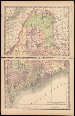 Rand McNally Map of Maine, NH, from Atlas of the World