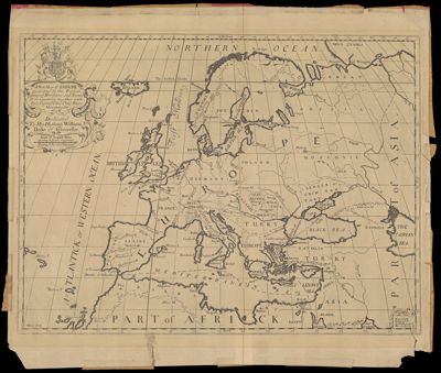 A New Map of Europe according to the Present General Divisions and Names of its Countries together with their Capital Cities, Chief Rivers, Mountains &c. Dedicated to His Highness William, Duke of Gloucester.