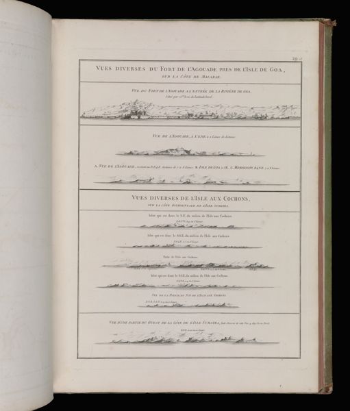 Vues diverses du Fort de l'Agouade pres de l'Isle de Goa sur la cote de Malabar.