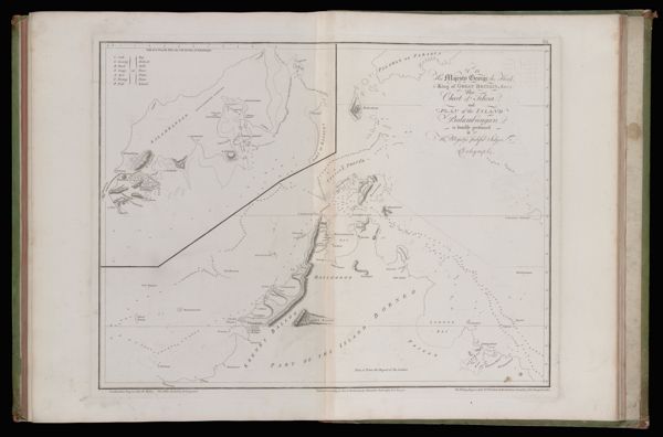 To his Majesty George the Third, King of Great Britain, &c. this Chart of Felicia and plan of the Island Balambangan is humbly presented by His Majesty's faithful subject A. Dalrymple.