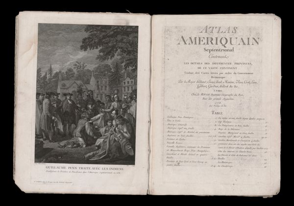 Atlas Ameriquain Septentrional Atlas contenant les details des differentes provinces de ce vaste continent Traduit des Cartes levées par ordre du Gouvernement Britannique Par le Major Holland, Evans, Scull, Mouzon... [Title page]