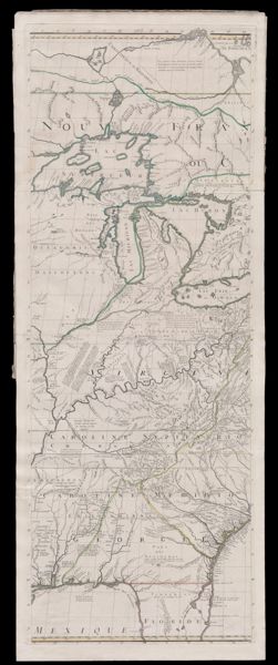 Amerique Septentrionale avec les Routes Distances en miles Villages et Establissements François en Anglois Par le Docteur Mitchel Traduit de l'Anglois / North America So Doctor Michel zu London in 1777 ten jahr ausgegeben jetzt aber in das franzosische ubersetzet zu Paris [Part 2]