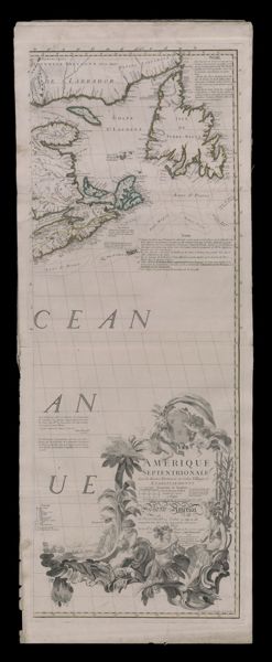 Amerique Septentrionale avec les Routes Distances en miles Villages et Establissements François en Anglois Par le Docteur Mitchel Traduit de l'Anglois / North America So Doctor Michel zu London in 1777 ten jahr ausgegeben jetzt aber in das franzosische ubersetzet zu Paris