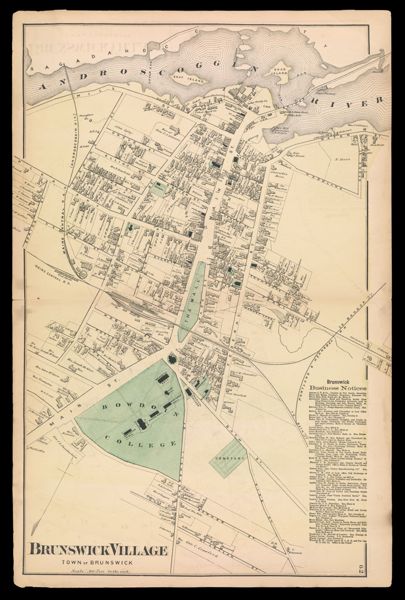 Brunswick Village Town of Brunswick from Cumberland County Atlas