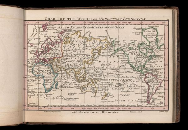 Chart of the World on Mercator's Projection with the most recent Discoveries.