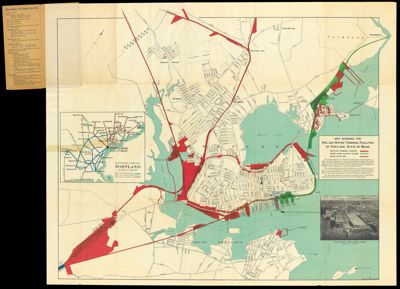 Map Showing the Rail and Water Terminal Facilities of Portland, State of Maine.