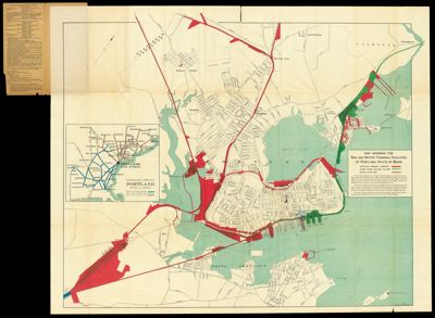 Map Showing the Rail and Water Terminal Facilities of Portland, State of Maine.