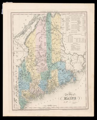 A New Map of Maine by H.S. Tanner