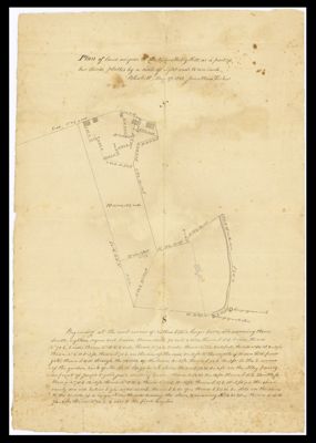 Plan of land assigned to the widow Betsy Holt as part of her thirds plotted by a scale of eight rods to an inch, Blue Hill, May 27, 1833 Jonathan Fisher.