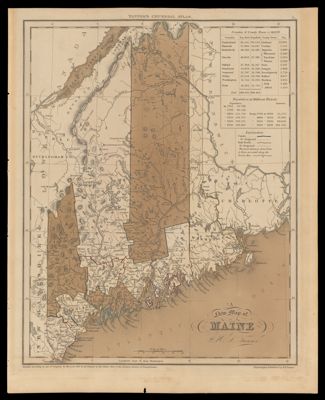 A New Map of Maine by H.S. Tanner