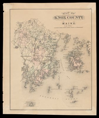 Map of Knox County Maine / [Verso] City of Rockland (Knox County)