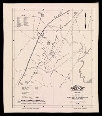 Map of Compact Area Freeport Cumberland County Maine