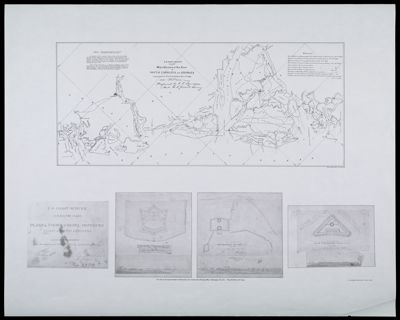 Selected Civil War maps, reproduced from originals made by the U.S. Coast Survey, 1861-65Plate 4: South Carolina-Georgia Coast and Sketches of Forts 1861-1862