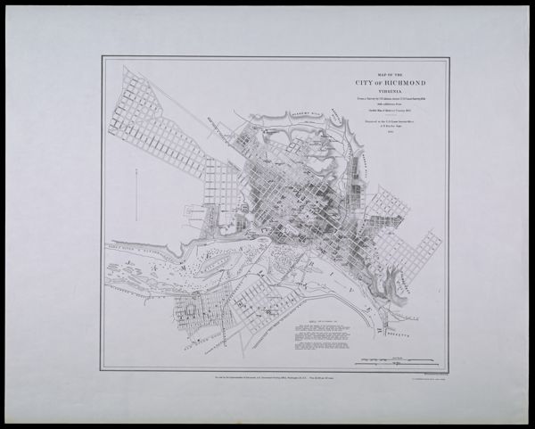 Selected Civil War maps, reproduced from originals made by the U.S. Coast Survey, 1861-65Plate 6: City of Richmond, 1864