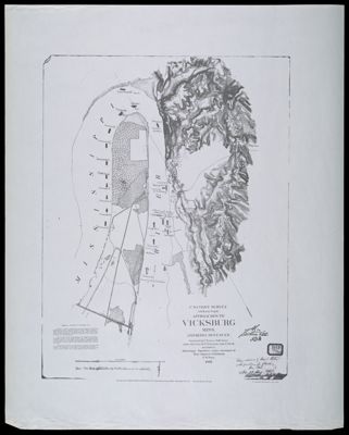Selected Civil War maps, reproduced from originals made by the U.S. Coast Survey, 1861-65Plate 10: Approaches to Vicksburg, 1863
