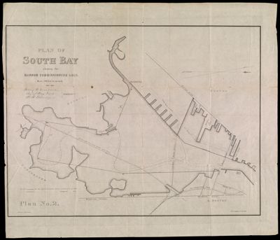 Plan of South Bay Showing the Harbor Commissioner's Lines.
