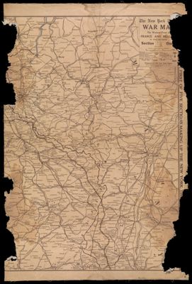 The New York Times War map : the western front in France and Belgium in Five Sections Section One