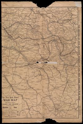 The New York Times War map : the western front in France and Belgium in Five Sections Section Two