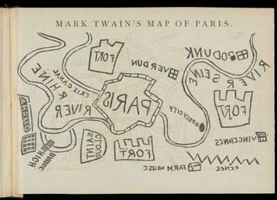 Mark Twain's Map of Paris.