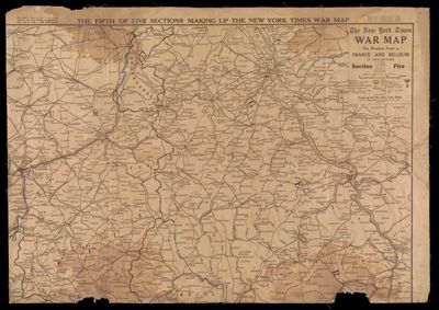 The New York Times War map : the western front in France and Belgium in Five Sections Section Five