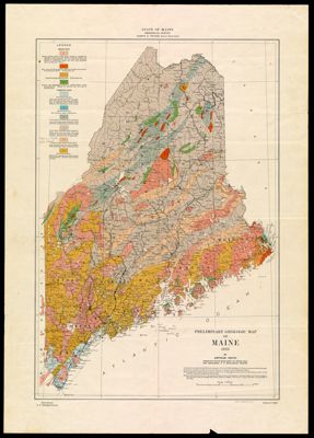Preliminary geologic map of Maine by Arthur Keith