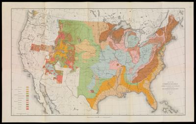 Map of the United States exhibiting the present status of knowledge relating to the areal distribution of geologic groups : (preliminary compilation)