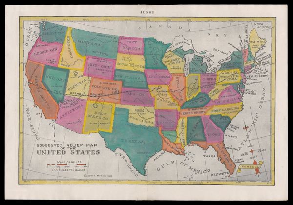 Suggested Relief Map of the United States