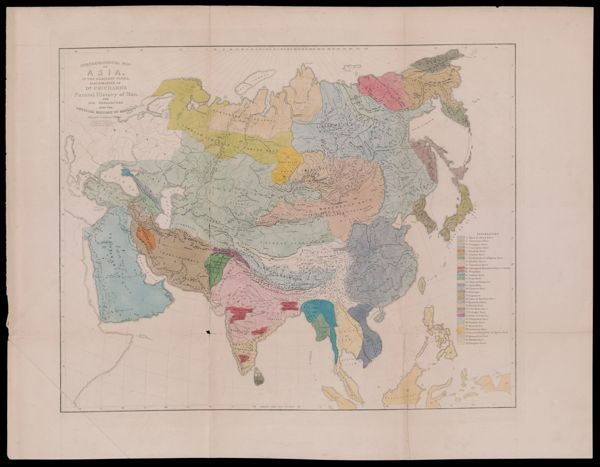 Ethnographical Map of Asia in the earliest times, illustrative of Dr. Prichard's Natural History of Man and his Researches into the Physical History of Mankind (from Ethnographical Maps Illustrative of 