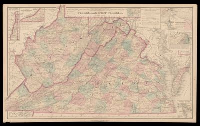 Gray's new topographical map of Virginia and West Virginia