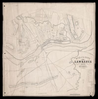 Map of the city of Lawrence, Mass. surveyed & drawn by James K. Barker.