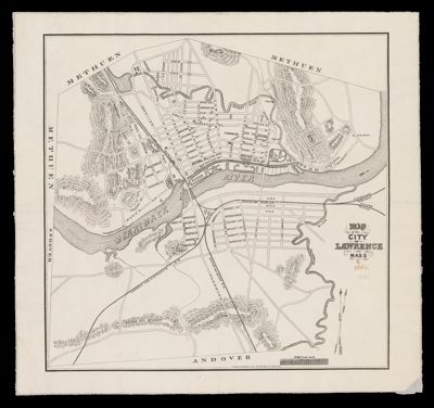 Map of the city of Lawrence Mass.
