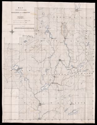 Map exhibiting the area drained by Rock River and its branches in Wisconsin